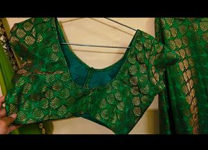 Navratri specia Green &amp; Gold Lehenga Choli Set
