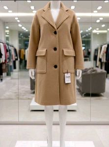 Classic Camel Wool Blend Coat