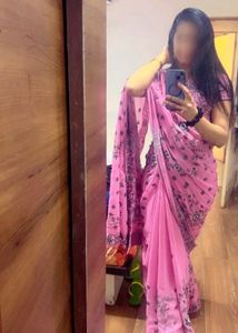 Elegant Pink Floral Print Saree with Sequence work