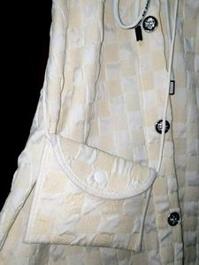 brand new Cream Textured Button-Up Dress