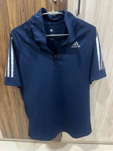 Adidas Navy Blue Performance Polo T-Shirt