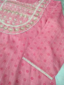 Pink Embellished Kurta Set new