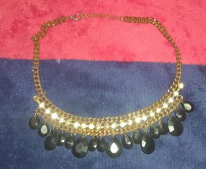 Black Boho Tessel Necklace