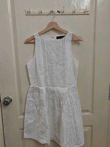 Vero Moda Chic White Eyelet Dress