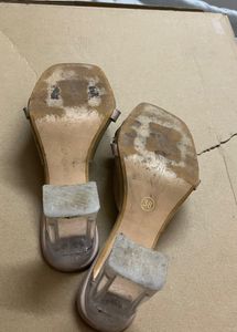 Sparkly Silver Wedge Heels