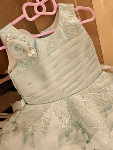 Girls Baby Blue Party Dress