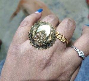 stone mirror finger ring🔥