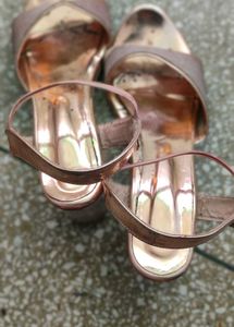 Rose Gold Strappy Heels