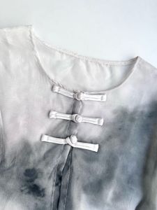 Chinese Style Gradient Print tunic/ shrug