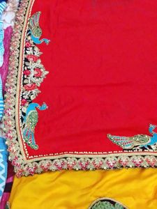 Embellished Peacock Two Pieces Saree