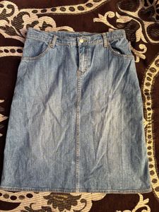 Denim A-Line Skirt