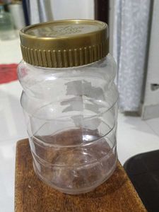 Large Clear Plastic Storage Jar