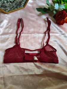 Burgundy Lace Bra