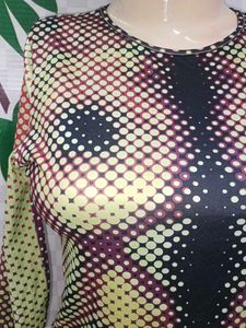 (200)Patterned Long Sleeve Top