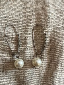 Earrings Pearl &amp; Crystal Dangles