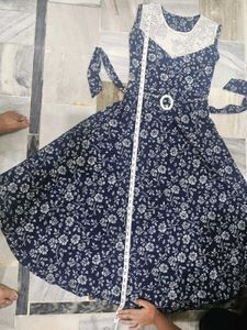 Navy Floral Sparkle  Maxi Dress