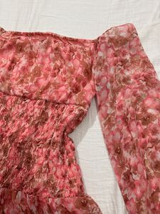 VERO MODA Pink Floral Mini Dress