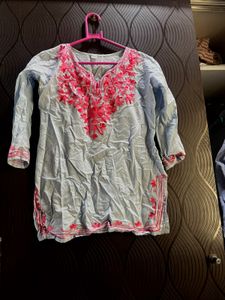 Embroidered Kurti Top Combo of 2 short kurta