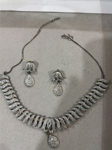 Sparkling Diamond Necklace & Earring Set
