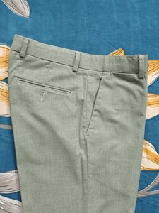 Men's Beige Formal Trousers