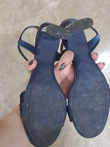 Mochi Shiny Blue Mirror Heels
