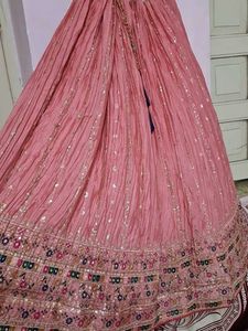 Beautiful Pink Embroidered 💗 lehngha