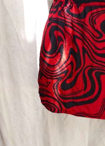 Y2K Swirl Print Mini Skirt