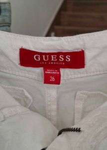 GUESS white shorts