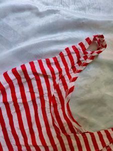 Red and White Striped tank top