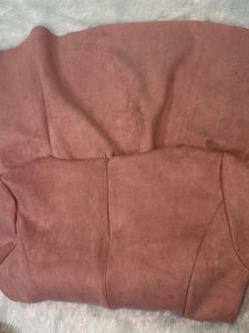 Cute Pink Suede Mini Dress