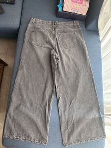Grey Wide Leg Jeans