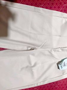 Cream Wide Leg Trousers