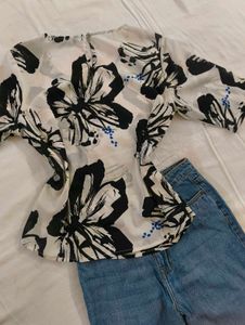 Chic Floral Print Blouse