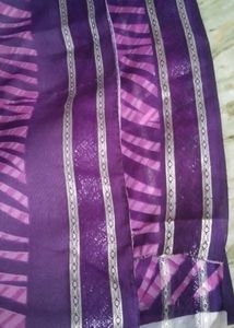 brand new Leheriya purple saree attached फॉल
