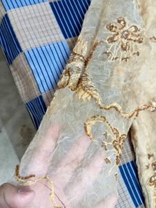 Golden Cream Kurta Set For Party