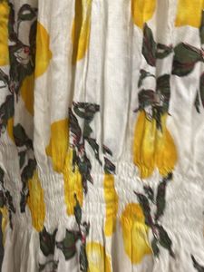 Lemon Print Midi Dress