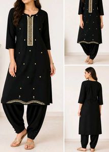 black kurta set
