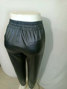 Black Faux Leather Jogger Free Size S,M,L,XL