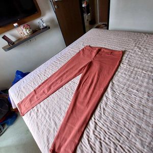 Terracotta Colored Slim Fit Pants