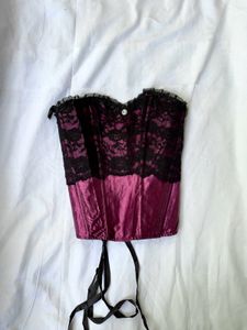 Women's Purple Lace Corset Top