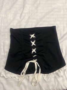 Black Lace Trim Tube Top