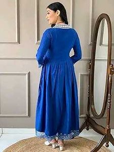 Partywear blue anarkali Trouser Dupatta Set 💙✨