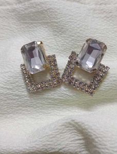 Sparkling Square Earrings