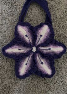 Crocheted Flower Lily Bag