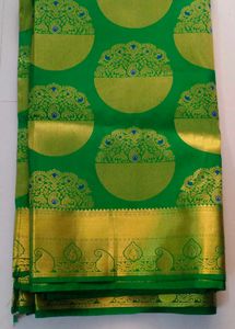 Green &amp; Gold Silk Saree