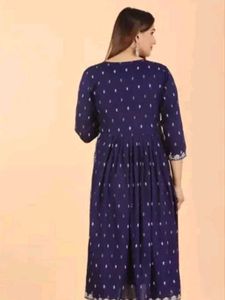 Elegant Blue Printed Kurta