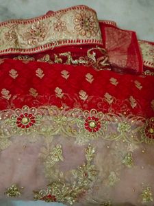 Embroidered Net Saree fancy