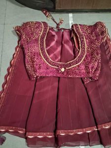 Designer Maroon  saree
