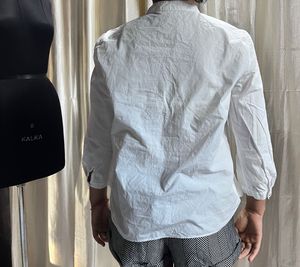 Zara White Ruffled Button-Down Top