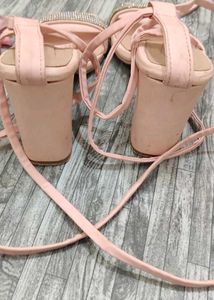 Elegant Pink Rhinestone Heels